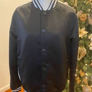 Five Four Poggy The Man Black Varsity Bomber Jacket